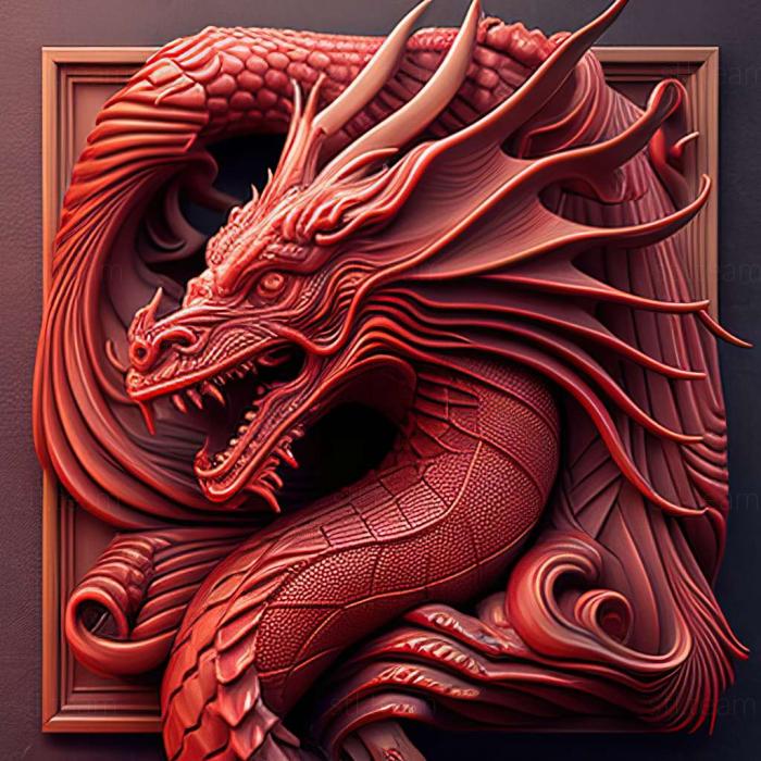 Animals red dragon